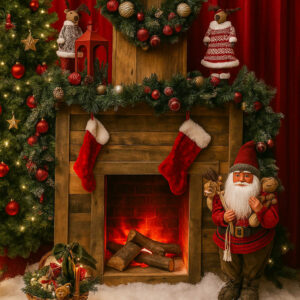 Foyer Décoratif de Noël